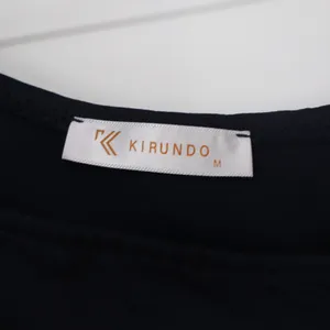 Kirundo Navy Blue One Shoulder Maxi Dress Single Long Sleeve Tie Waist Size M thumbnail 2