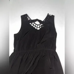 💙 Dots High Low V Neck Dress Black Size M thumbnail 2