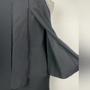 Kobi Halperin Black 100% Silk Open Shoulder Cape‎ Halter Dress Size 6 thumbnail 10