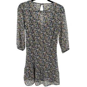 NWT Abercrombie & Fitch Womens Ditsy Floral Sheer Mini Dress Size Small Feminine thumbnail 4