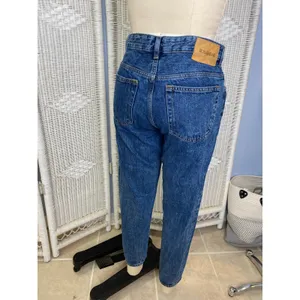 Pull & Bear High Waist Tapered Jeans US 30 Blue Vintage Wash Denim‎ Fall Autumn thumbnail 4