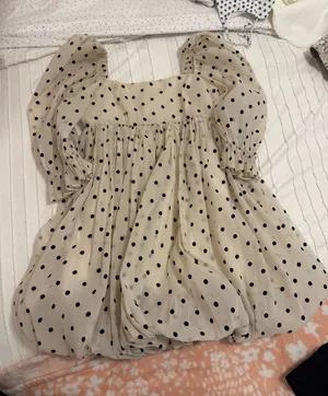 Sofia the Label polka dot bubble dress Tan thumbnail 1