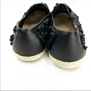 Aerosoles Let’s Drive Flutter Ruffle‎ Espadrille Slip On Loafers Black 10.5 W thumbnail 6