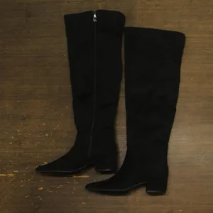 NWT On 34th Womens Gabriellaa Over the Knee Dress Boot Black Microsuede 7.5M thumbnail 5