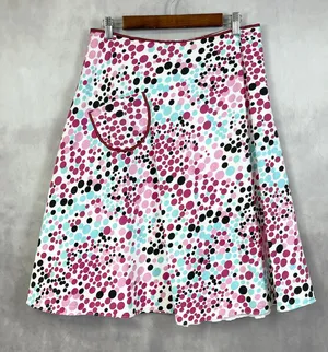 Lapis Womens Polka Dot A Line Skirt Medium USA Made Y2K Retro Festival Fun Artsy thumbnail 1