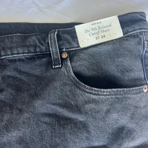 NEW Abercrombie & Fitch Women's Cut Off Black Shorts 90s Relaxed 37/24 High Rise thumbnail 2