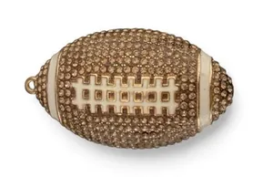 NWOT Rhinestone Football Pendant/ Bag Charm thumbnail 1