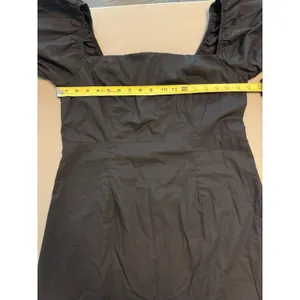 Pomander Place Tuckernuck Square Neck Chloe Mini Dress Black Puff Sleeve Sz XL thumbnail 6