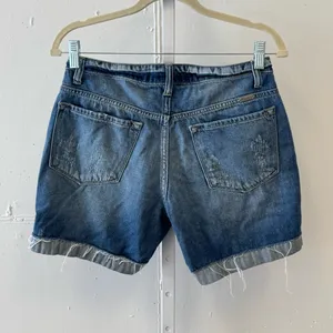 KanCan LA Distressed Rolled Up Mini Denim Jean‎ Shorts Medium KC8407YT thumbnail 2