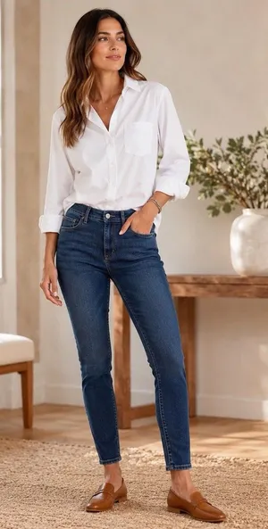 L.L. Bean Women's Stretch 5 Pocket Skinny Mid Rise Size 12 Casual No. 292739 thumbnail 1