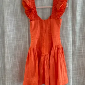 Aje Orange Mini Dress with Ruffled Sleeves Size 0 thumbnail 3