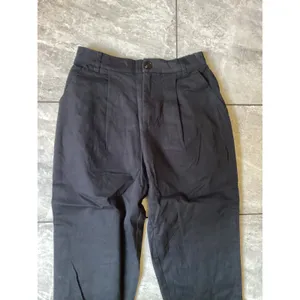 Halara NWOT Black High Waisted Pleated Tapered Cuffed Ankle Pants Women Small thumbnail 2