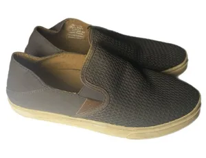 Olukai Pehuea‎ Shoes Womens Size 6.5 Black Mesh Slip On Casual Comfort Sneakers thumbnail 1