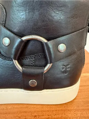 Frye Lena Harness Bootie Black Leather Platform Sneaker 8.5 NWOB thumbnail 8
