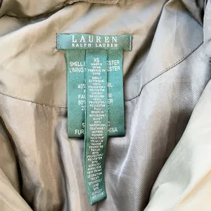 LAUREN Ralph Lauren Womens XS Down Parka Olive Green Removable‎ Hood Winter thumbnail 11