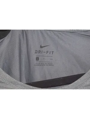 Nike Pro Dri-Fit Shirt Womens Small Gray Fitted Athletic Crew Neck Tee thumbnail 3