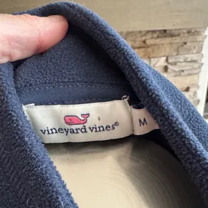 Vineyard Vines Women's Navy Fleece Turtleneck Sweater thumbnail 2