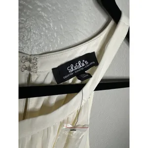 NEW Lulus Dress Womens XL White Sleeveless Silver Waist Embellished Party Formal thumbnail 2