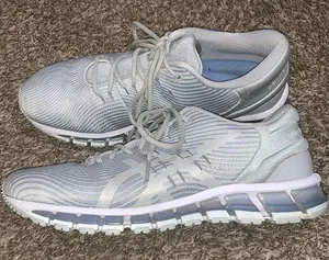 ASICS GEL-QUANTUM 360 low woman athletic tennis shoes size 9.5 white grey thumbnail 1