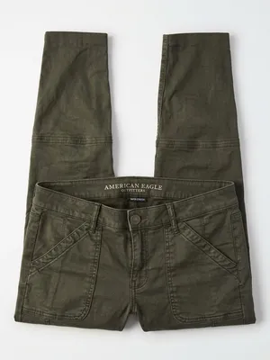American Eagle Charcoal Gray Super Stretch Cargo Jeggings Women’s Size 10 Regular thumbnail 2