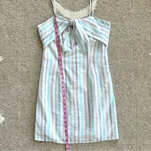 Cupcakes & Cashmere x Revolve Soleil Striped Mini Dress in Optic White Size 4 thumbnail 10