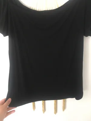 Reformation Square Neck Tee With Puff Sleeves XL Black top thumbnail 3