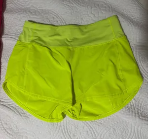 Neon Yellow 4” Speed Up Lululemon Shorts thumbnail 1