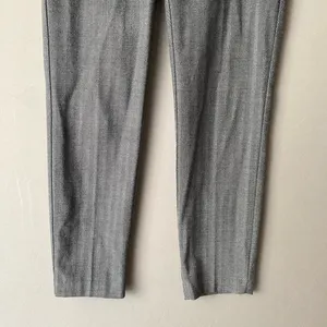 Zara‎ Cotton Herringbone Academia Office Siren Tapered Ankle Pants Small Gray thumbnail 3