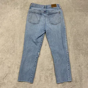 Madewell Jeans Womens 26 Blue High‎ Rise Slim Crop Boyjean Denim Ripped Light thumbnail 9
