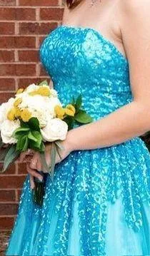 Blue Prom Dress thumbnail 2