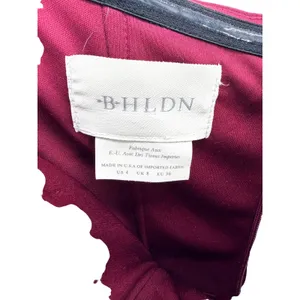 BHLDN Rossi Crepe Maxi Dress Burgundy Off Shoulder Formal‎ Wedding Guest 4 thumbnail 6