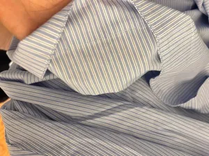 Doen Quinn Tie-Detailed Shirred Striped Organic Cotton-Poplin Midi Dress,Blue,S thumbnail 6