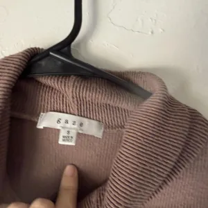 Gaze Sweater Y2k Small Brown Ribbed Knit Turtleneck Long‎ Sleeve Cropped Top thumbnail 5