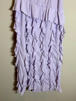 Peppermayo Firefly Maxi Dress Womens 6 Lilac Purple Ruffles Slit Fairy Party NWT thumbnail 10