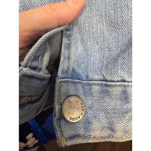 ASOS x Refinery29 Space Embroidered Denim Jacket Light‎ Wash Rocket Star XS thumbnail 12