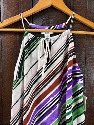 BAR III Multi Color Sleeveless Asymmetrical Midi Dress NWT XS thumbnail 4