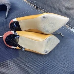 Elegant Yellow and Brown Women's Heels thumbnail 3