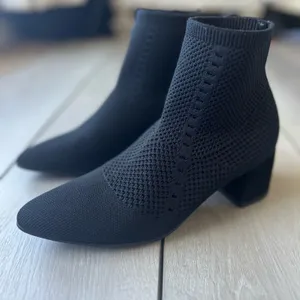 Eileen Fisher Stretch Knit Ankle Boot Bootie size 7.5 thumbnail 3