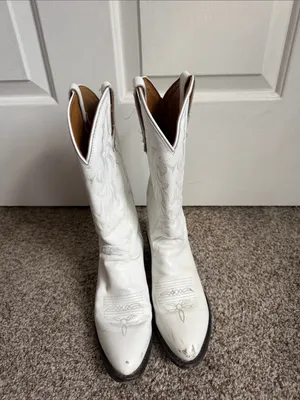 Shyanne White Leather Western Cowboy Boots thumbnail 4