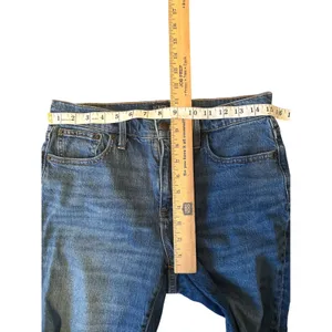 J Crew Mid Rise Flare Crop Jeans Blue Denim Distressed‎ Size 28 thumbnail 6