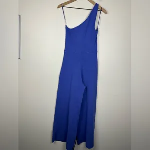 Free People Beach Waverly Ribbed One Shoulder Sweater Wide Leg Jumpsuit‎ Sz L thumbnail 6