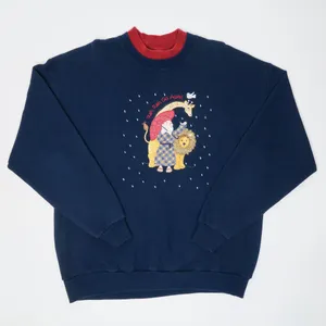 Vintage 90s Top Stitch by Morning Sun Noah’s Ark Quilted Embroidered Sweatshirt thumbnail 2