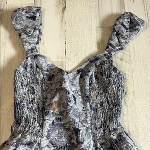 Elliatt Doves Dress In Slate Blue Size Small thumbnail 4