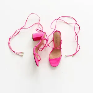 Lulu’s Neon Pink Lace Up Shoes size 7 thumbnail 3