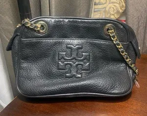 Tory Burch black Pom bag thumbnail 1