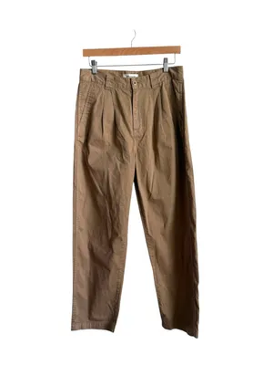 Madewell Garment-Dyed Tapered Chino Pants Seed Khaki Pleated Size 28 thumbnail 6