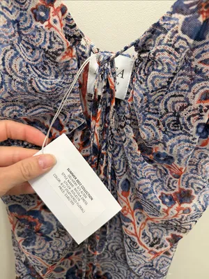 MISA LA Floral Print Ruched Midi Dress NWT thumbnail 3
