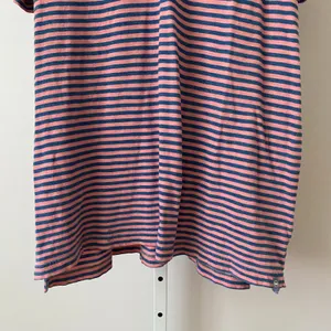 Peter‎ Millar Medium Pink Blue Striped Polo Shirt Short Sleeve Cotton Golf Tee thumbnail 3