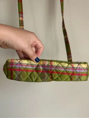 Vintage Vera Bradley Quilted Silk Plaid Purse thumbnail 8