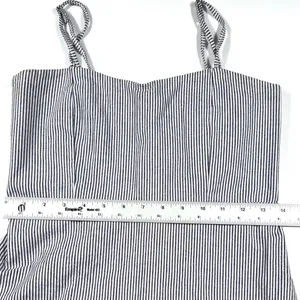 Brandy Melville Blue White Striped Mini Dress Sweetheart Sleeveless Italy EUC thumbnail 8
